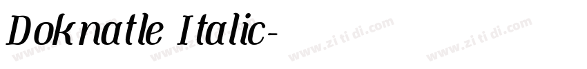 Doknatle Italic字体转换 Doknatle Italic字体转换